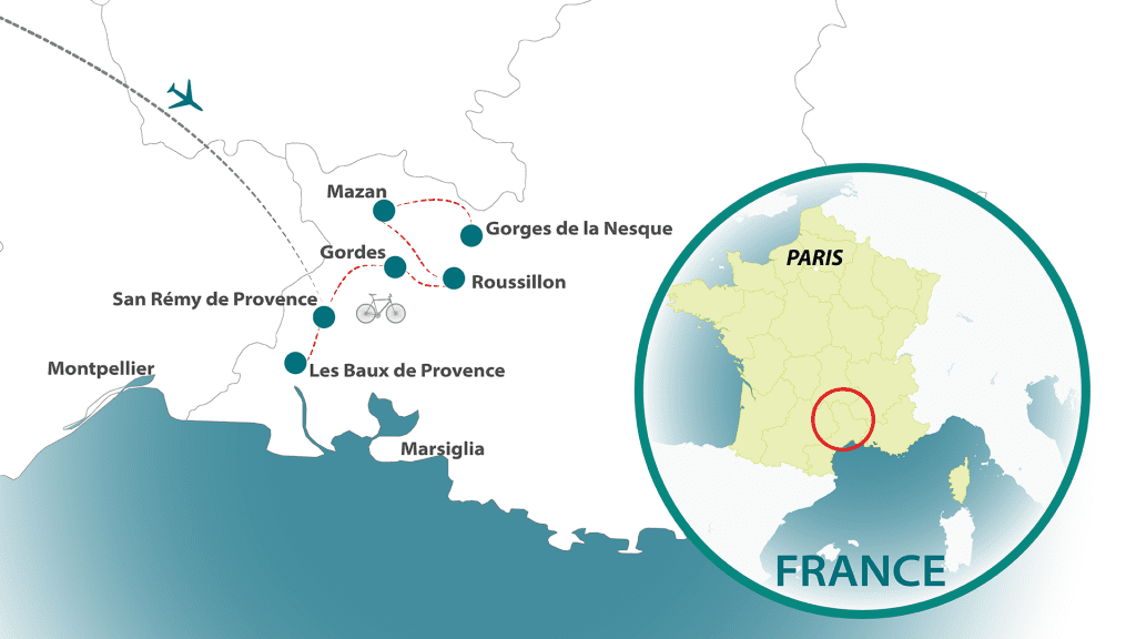 Provence tour map